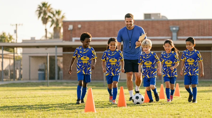 After-school soccer session